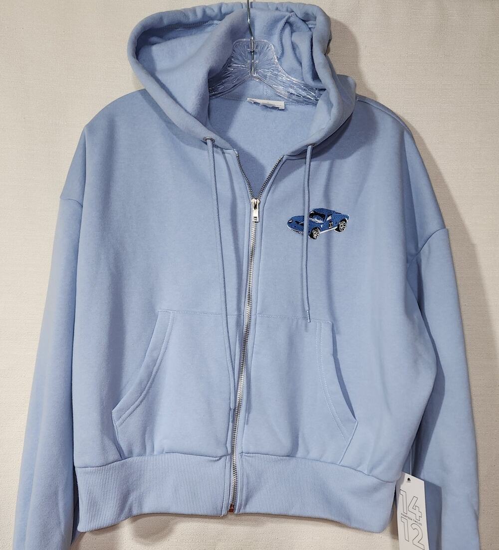 Classic car's kid's blue hoodie size XL